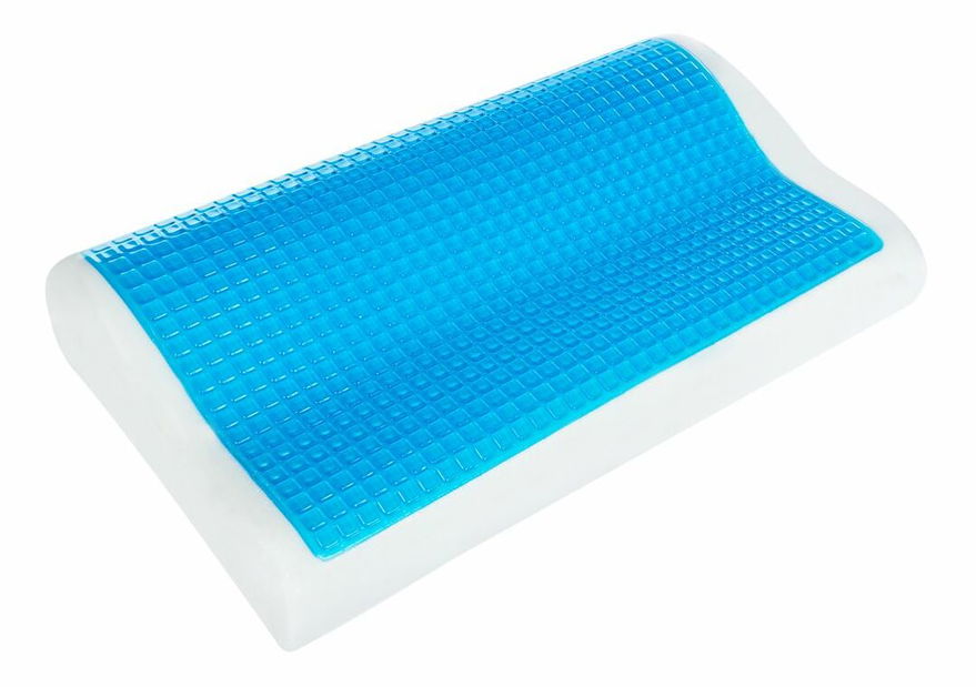 Vankúš z pameťovej peny 50 x 30 cm Kangaroo (biela)