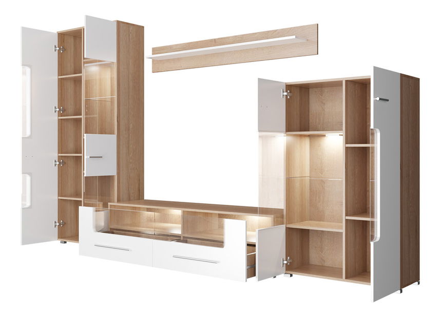 Obývacia stena Solange III (dub monument + biely lesk)