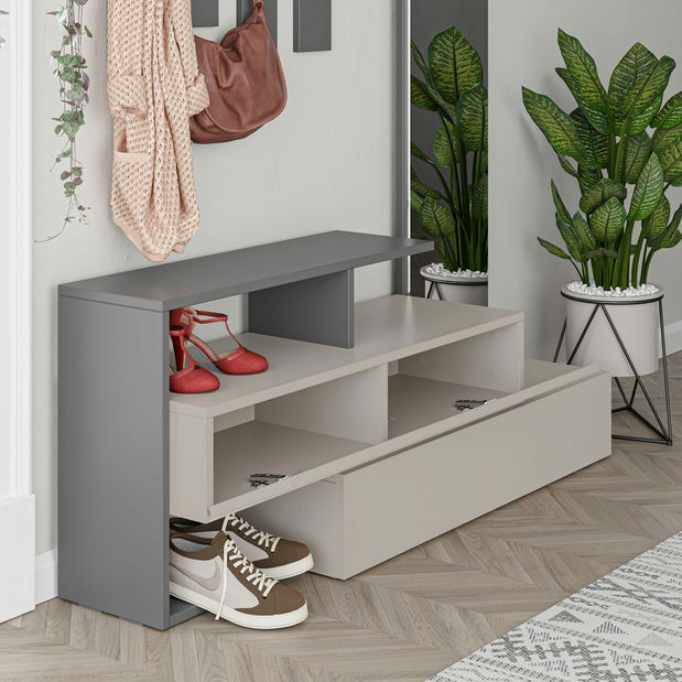 Set mobilier pentru hol Rambo (Mokka + Antracit)