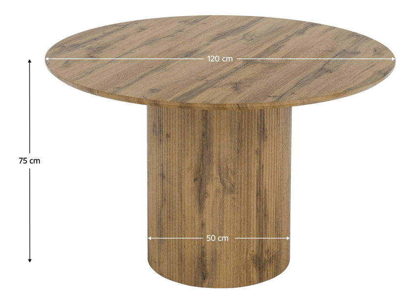 Masă de sufragerie Mohar 2 (stejar) (pentru 4 persoane)