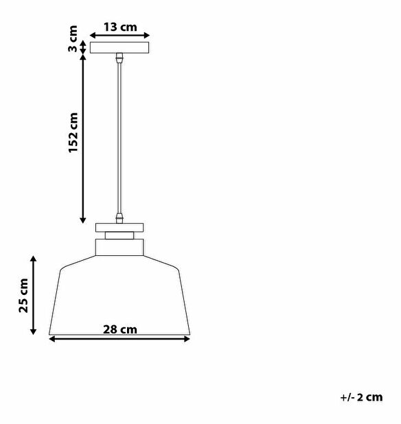 Závesná lampa Dabena (čierna)