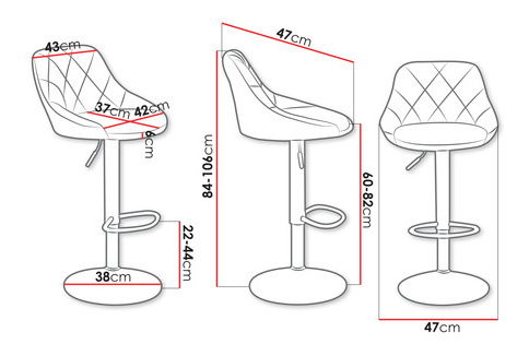 Set barskih stolica (2 kom.) Hellen H11 (bež)
