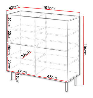 Komoda Lasiowa 4D (kašmir)