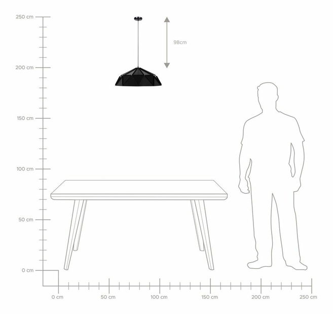Függő lámpa Somia (fekete)