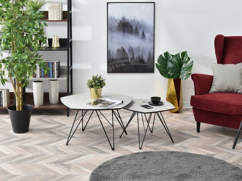 Măsuță de cafea Petal Zest Xl (gri + negru)