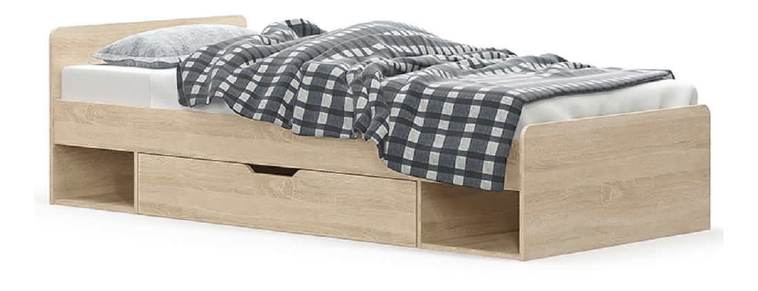 Jednostruki krevet 90 cm Thornham 1S/90 (hrast sonoma) (s prostorom za odlaganje) 