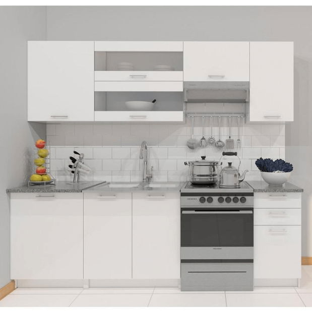 Konyha Flor 240 cm (fehér)