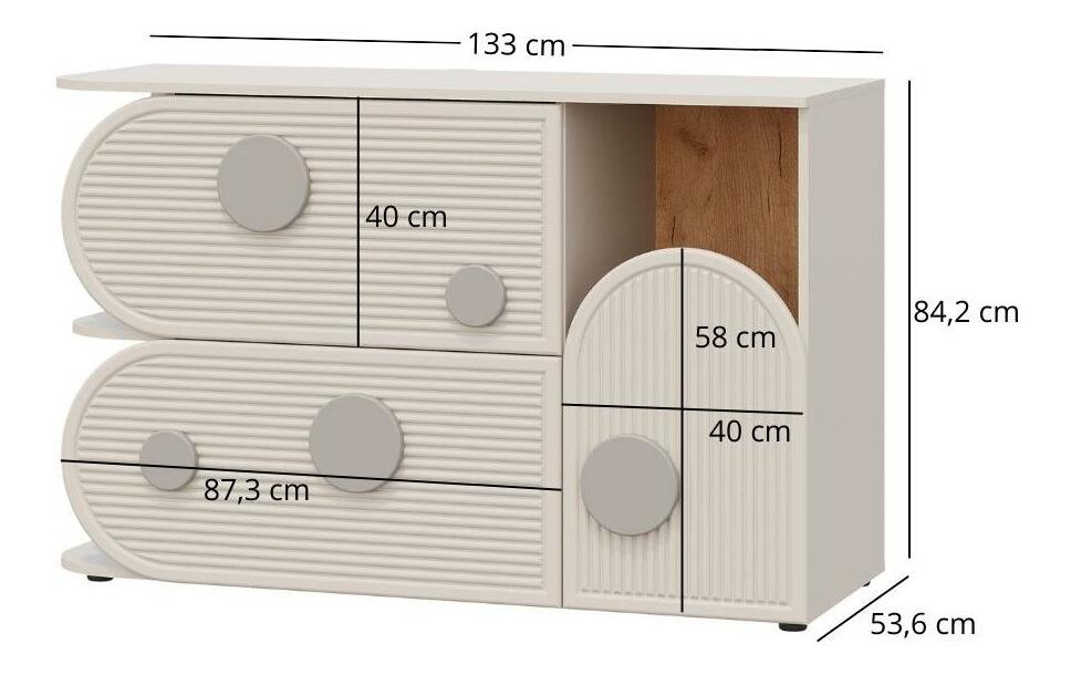 Comodă Perdidos (cașmir) 