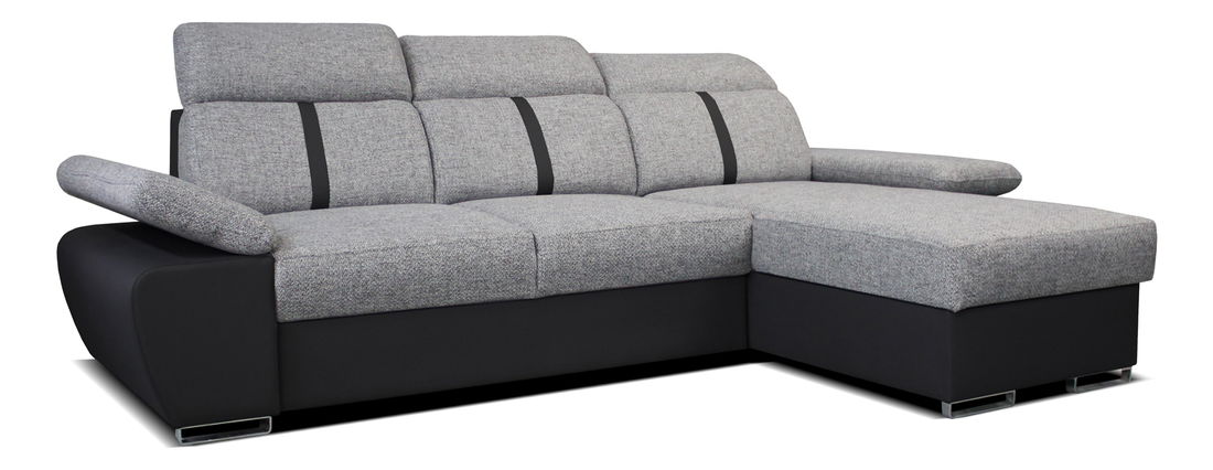 Rohová sedačka Logan 2L (sivá + čierna) (P)