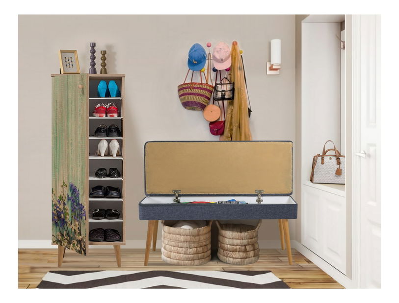 Előszoba Feliz 727 (szonoma tölgy + sötétkék)