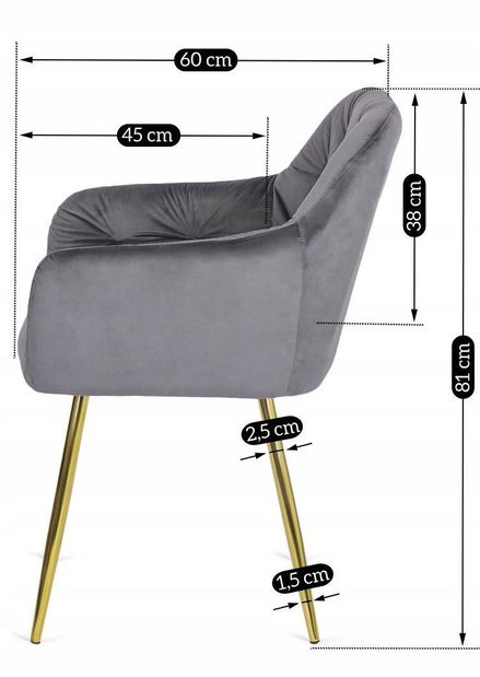 Jedálenská stolička Respaldar (sivá) 