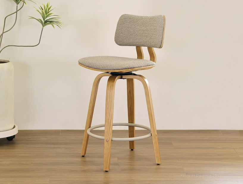 Scaun bar CH64 (bej + stejar)