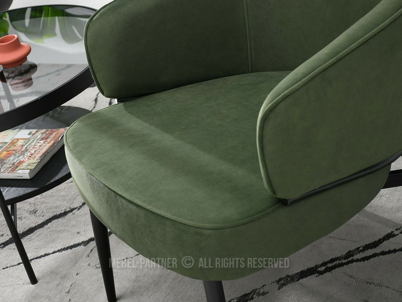 Fotelja Alfredo (zelena + crna)