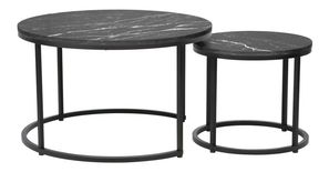 Set stolića ta kavu (2 kom.) Cayera (tamnosiva + crna)