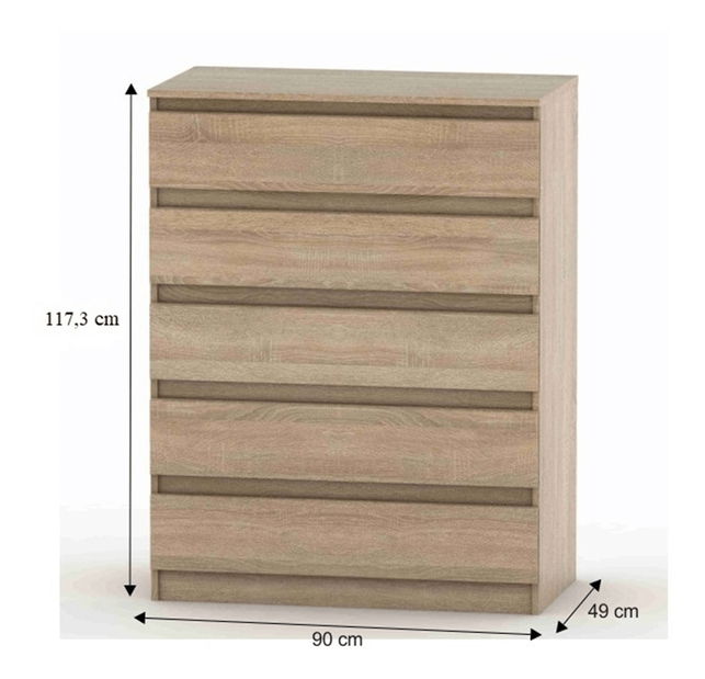 Komoda Hannah New 05 (dub sonoma)