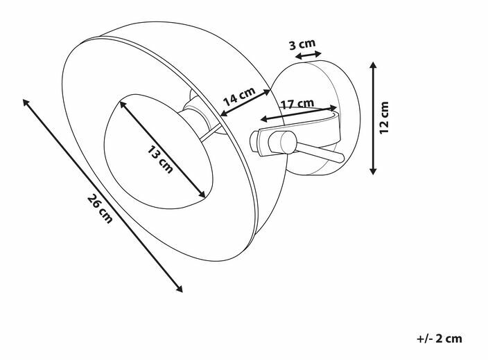 Nástenná lampa Theos Ii (čierna)
