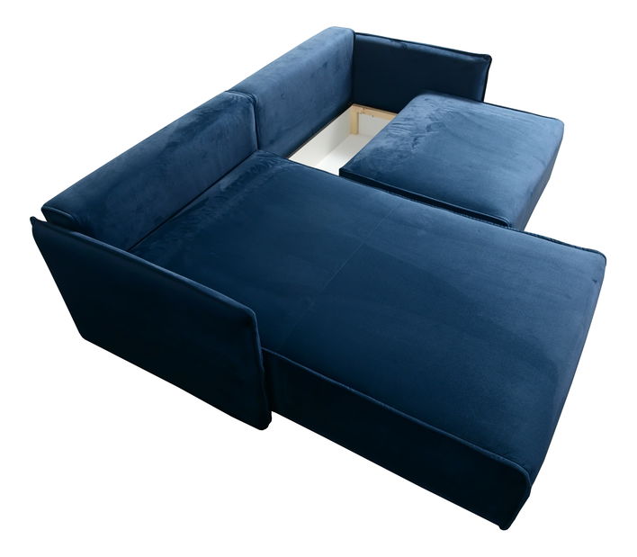 Rohová sedačka Leonaro 2 (tmavomodrá) (L)