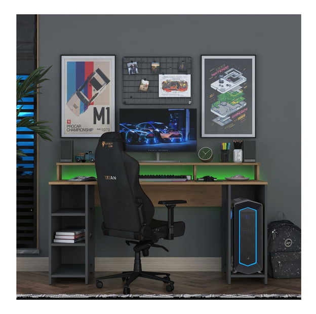 PC stolić Sikine 5 (orah + antracit)