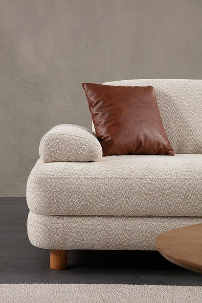 Rohová sedačka Nicel (krémová) (P)