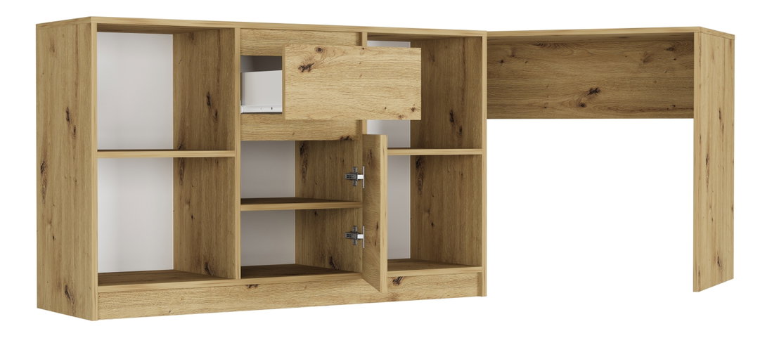 Rohový PC stolík Nokru (artisan)