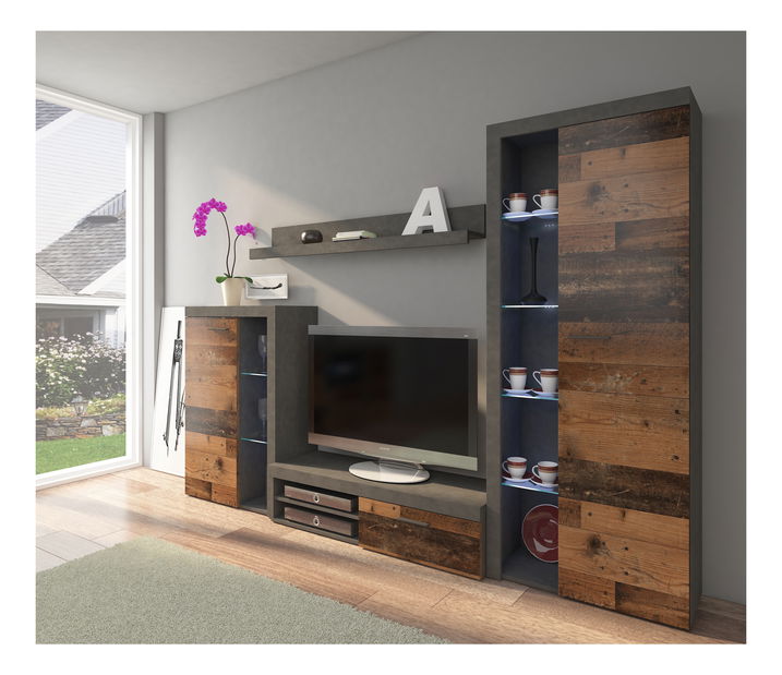 Mobilier living Rudby (old mat + matera) (fără iluminat)