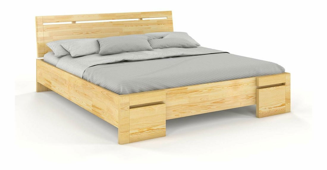Manželská posteľ 180 cm Naturlig Bokeskogen High (borovica)