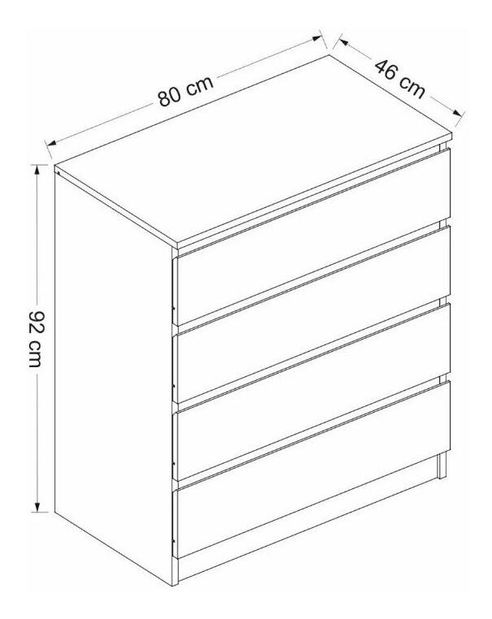 Komód Guiness (fehér) 