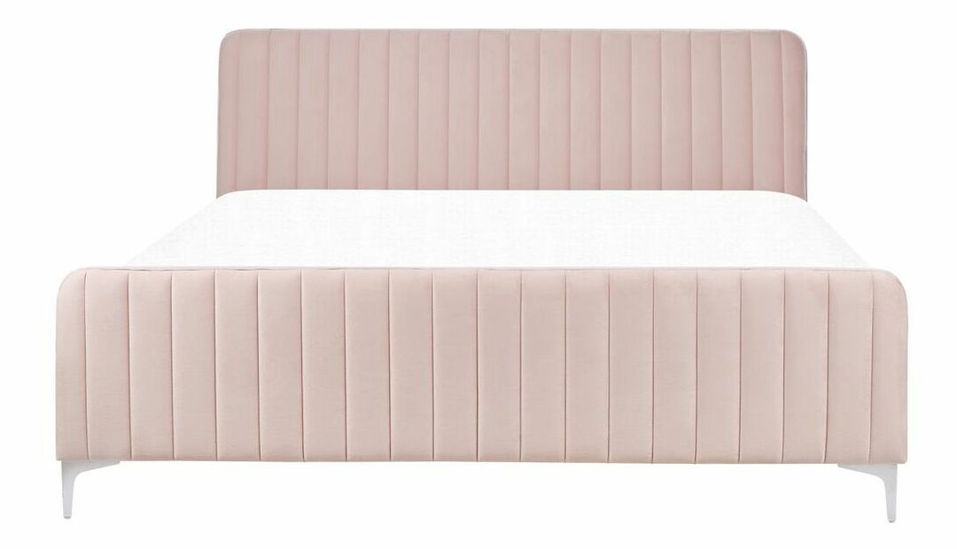 Čalúnená posteľ 180x200 cm Laraine (ružová) (s roštom)