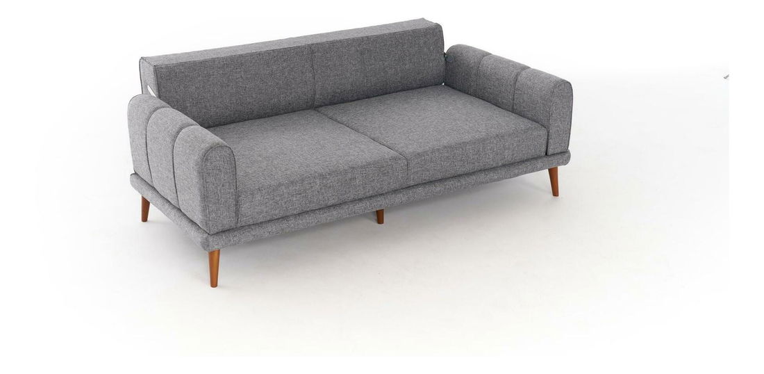Háromszemélyes kanapé Sorenella (szürke + dió)