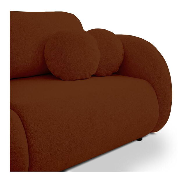 Canapea trei locuri Ovalia (miere + negru)