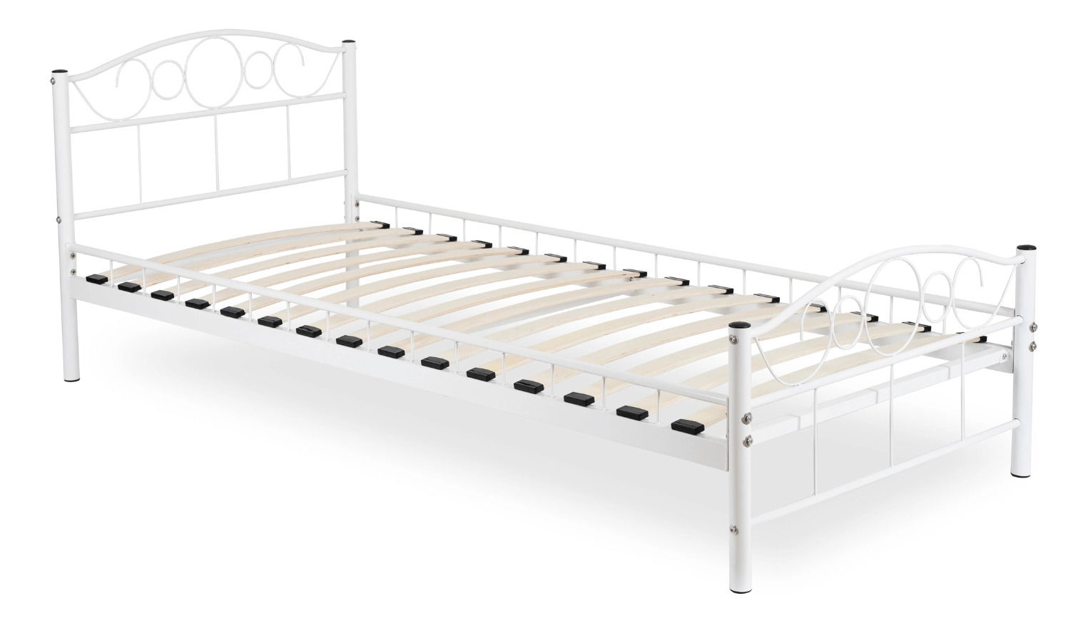 Metalni krevet 90 cm Granjeros (bijela) (s podnicom)