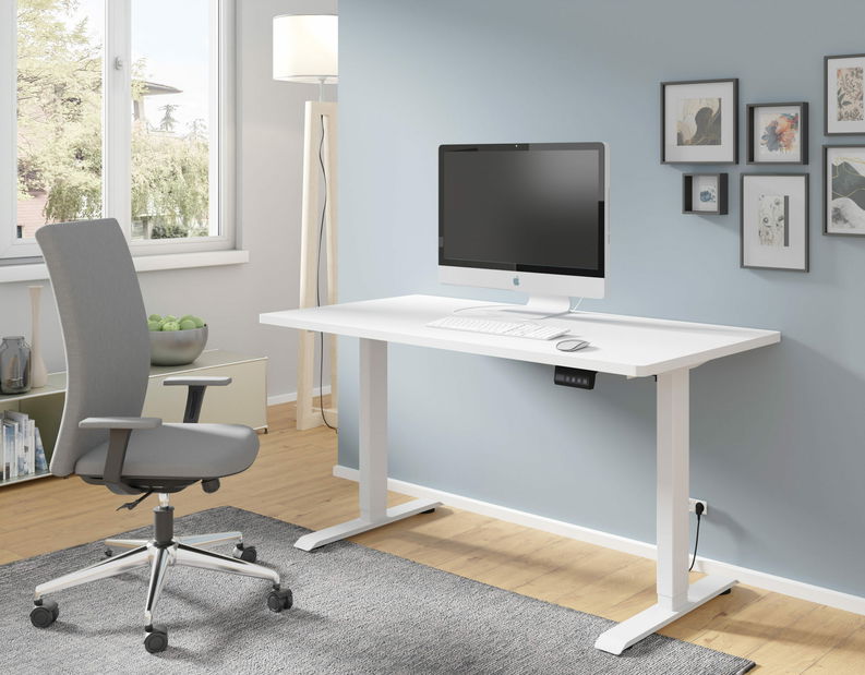 Masă PC electrică Motiva 120 (alb)