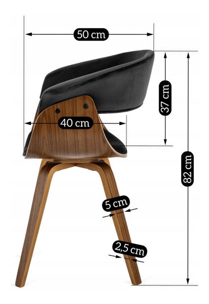 Jedálenská stolička Ofrecer 2 (čierna) 