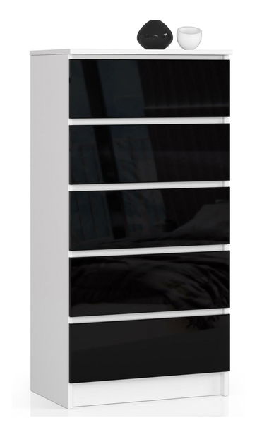 Comodă Kalista V (negru lucios)