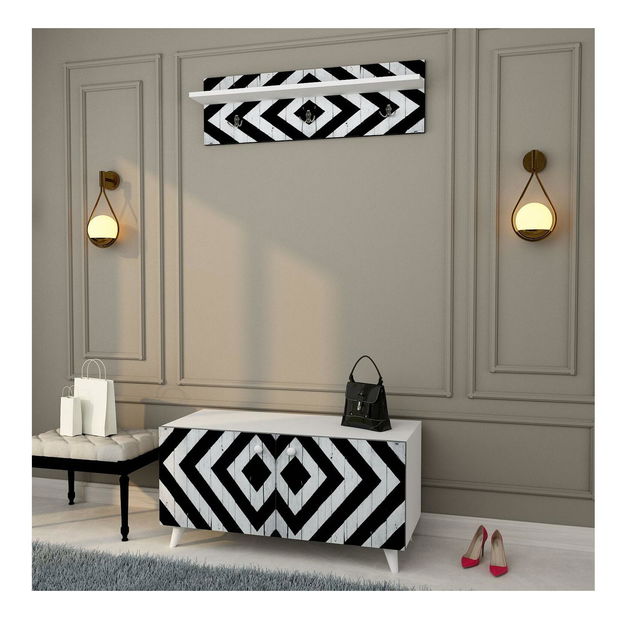 Mobilier Hol Vopami (negru + alb) 