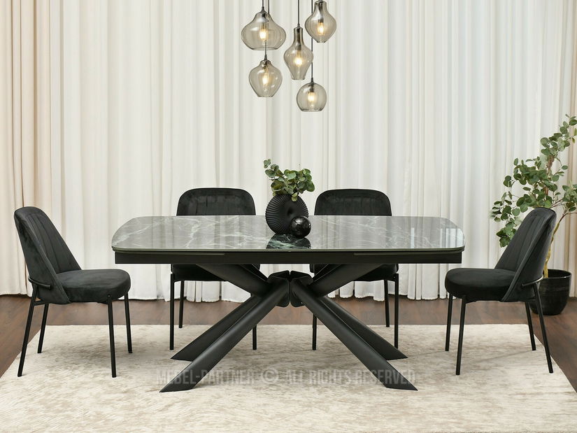 Masă sufragerie Deportaron (verde + negru)