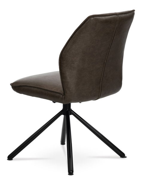 Jedálenská stolička Herbia-397-BR3 (tmavohnedá + čierna)