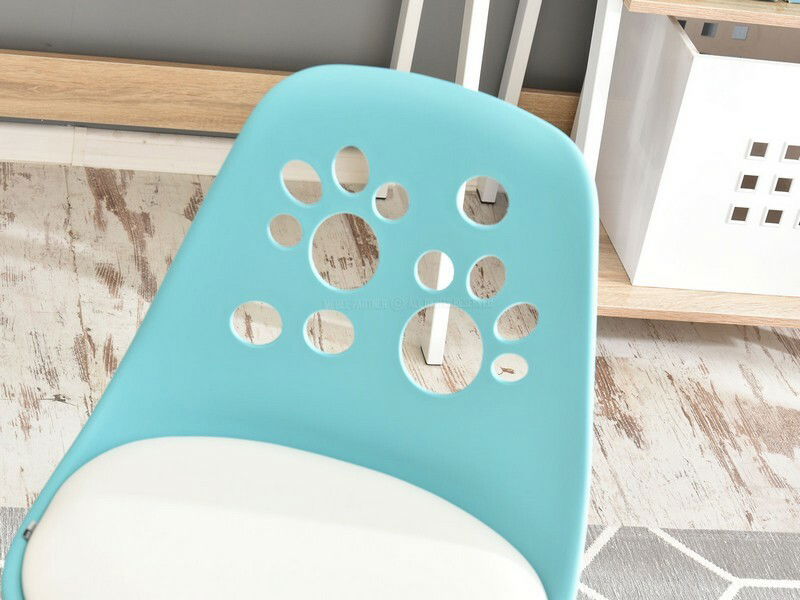 Dječja stolica Footy (plava + bijela + krom)