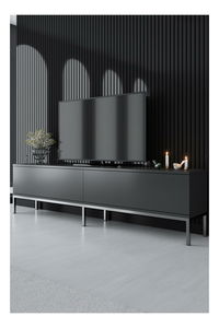 TV stolić/ormarić Vibubi 2 (antracit + srebrna)