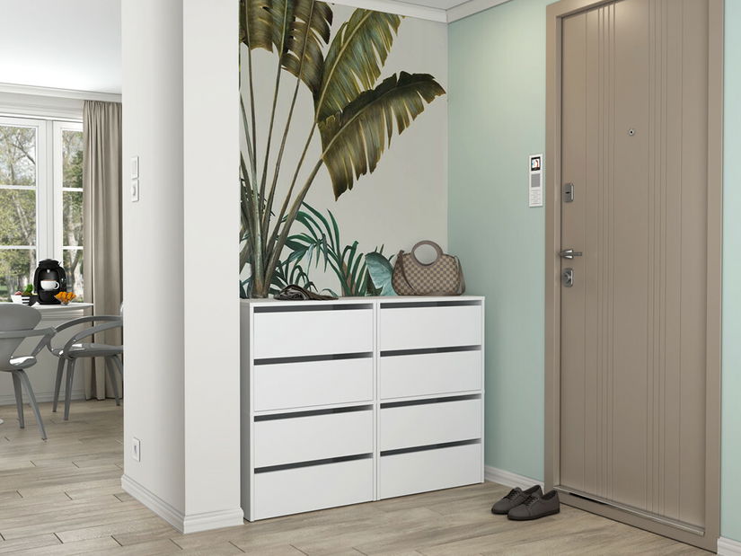 Botník (skrinka na topánky) Metido 1 (biela)