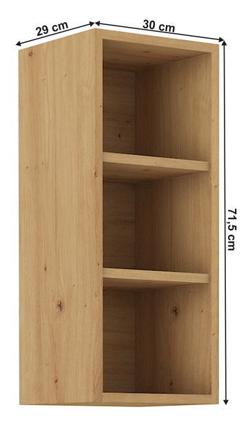 Gornja kuhinjska polica Lesana 2 (artisan hrast) 30 G-72 OTW