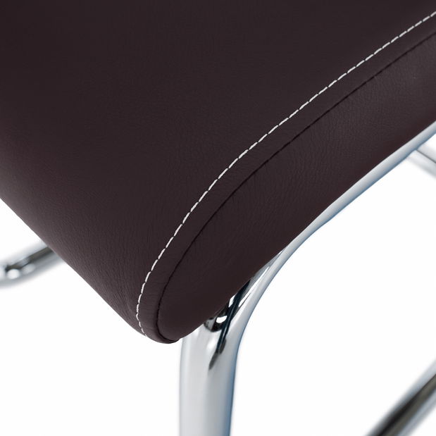 Scaun de sufragerie Abalia New (maro + Crom)