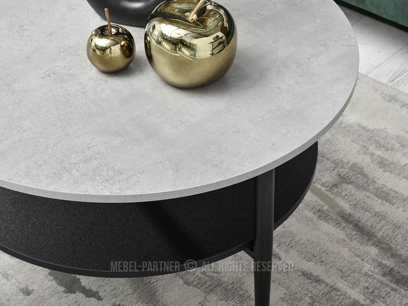 Stolić za kavu Randolf Xl (beton + crna)