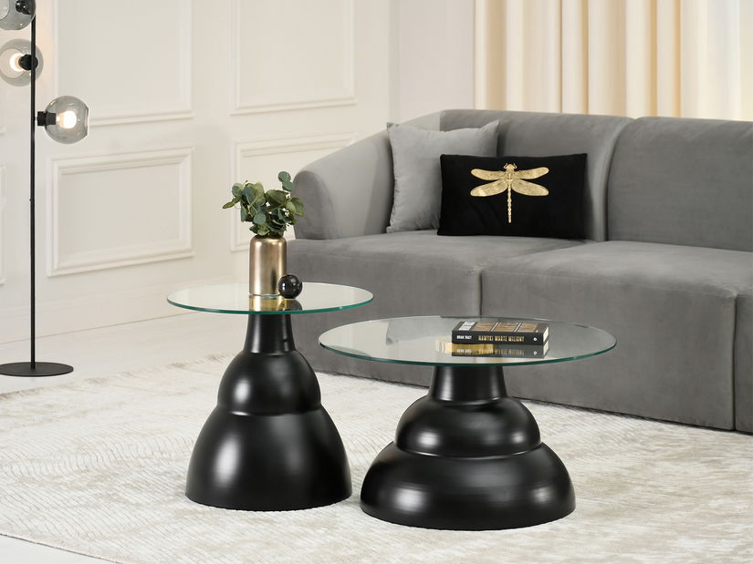 Konferenčný stolík Ofendi (priehľadné + čierna)