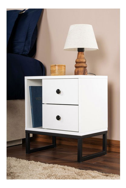 Noćni stolić Glimarolla (bijela + crna)