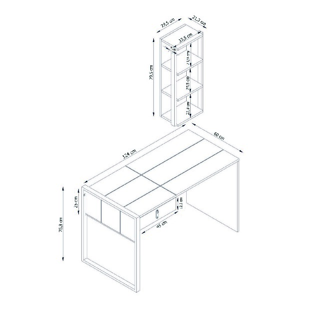 Masă PC Lofty (Nuc)