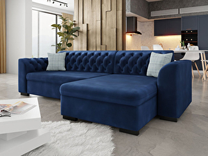 Kutna sofa na razvlačenje Leon (D) (Magic Velvet 2216 + Magic Velvet 2216 + Senegal 818)