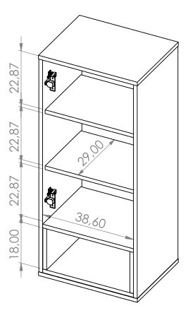 Faliszekrény Oliver WISZ1D (artisan tölgy + matt fekete)