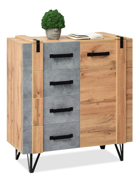 Set za dnevni boravak Suspendera SH06 (hrast + crna)