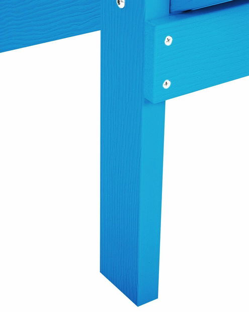 Scaun de grădină cu suport picioare Adack (albastru)